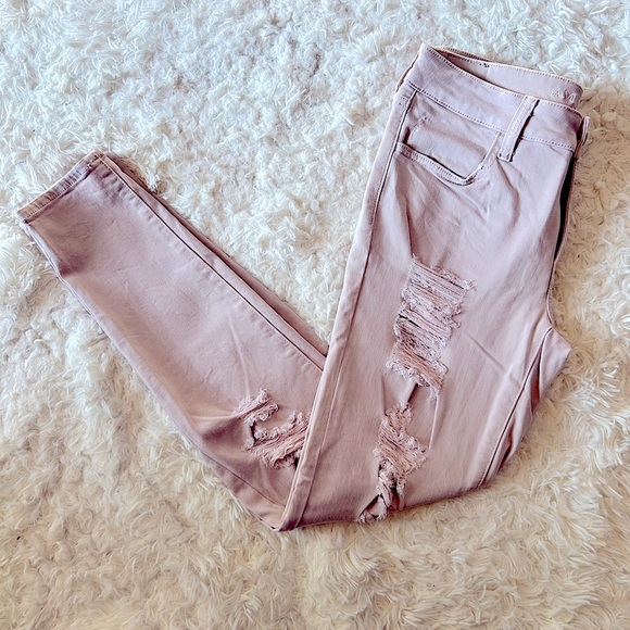 American Eagle Outfitters Distressed Jeggings Size 8 - Picture 1 of 5